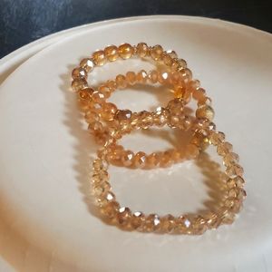 Pretty goldtone stackable bracelets